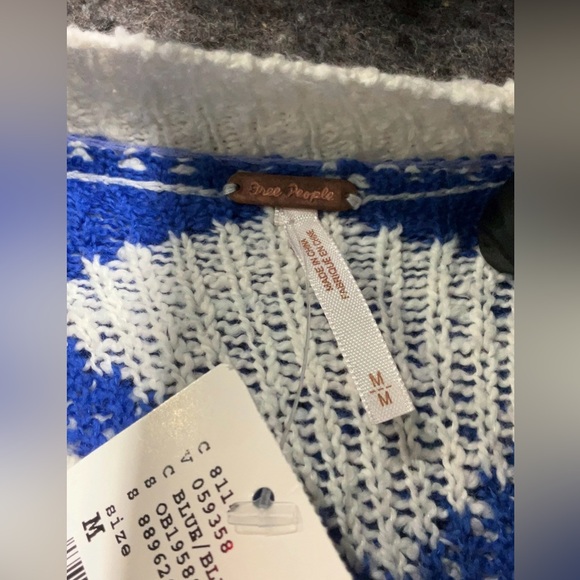 NWT Free People Colorful Argyle Sweater - Picture 4 of 4